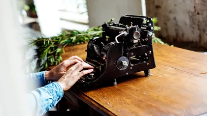 A vintage typewriter